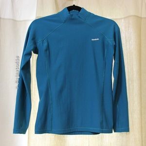 Reebok Teal Play Dry Cold Gear Running Pullover Top